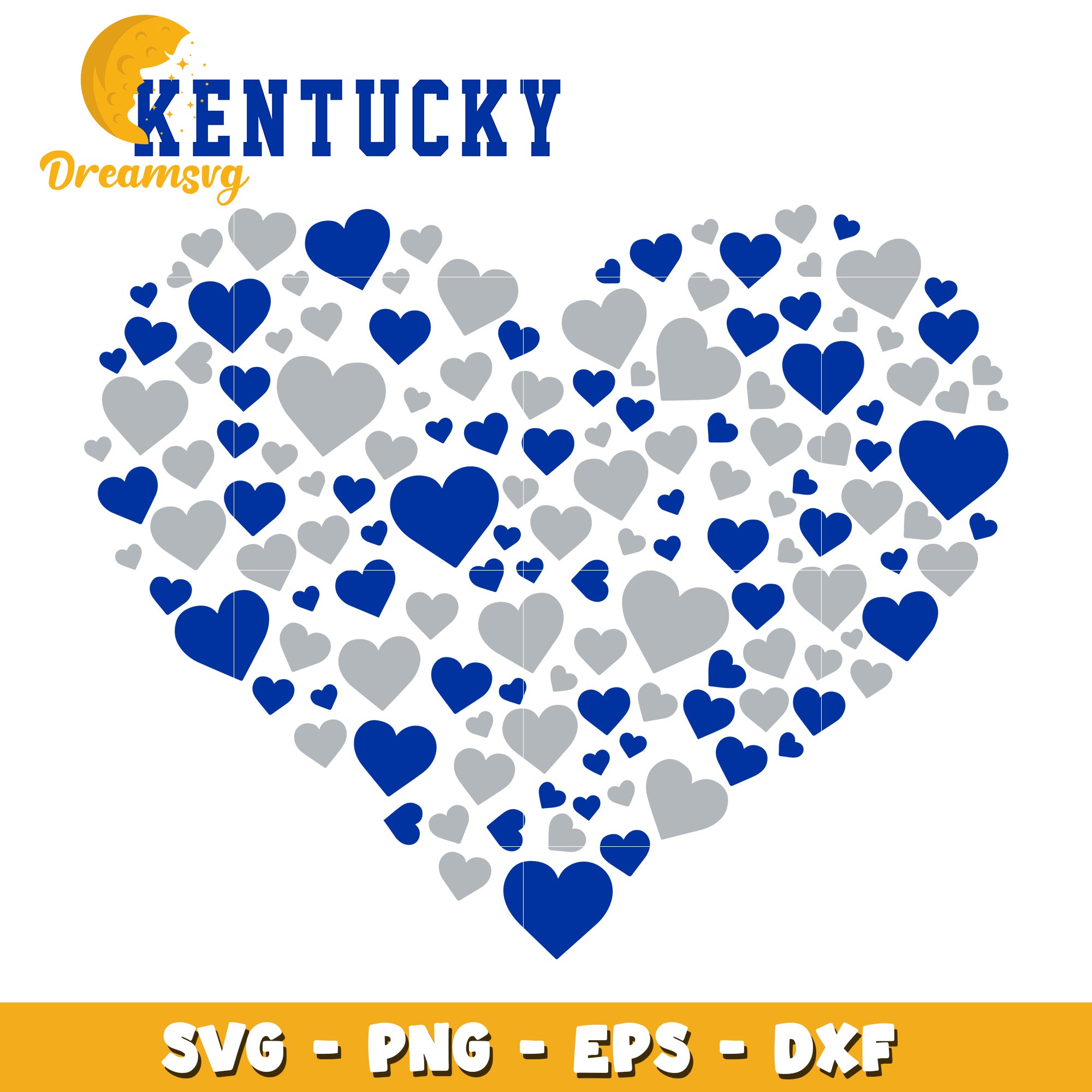 Kentucky Heart SVG Bundle PNG EPS DXF