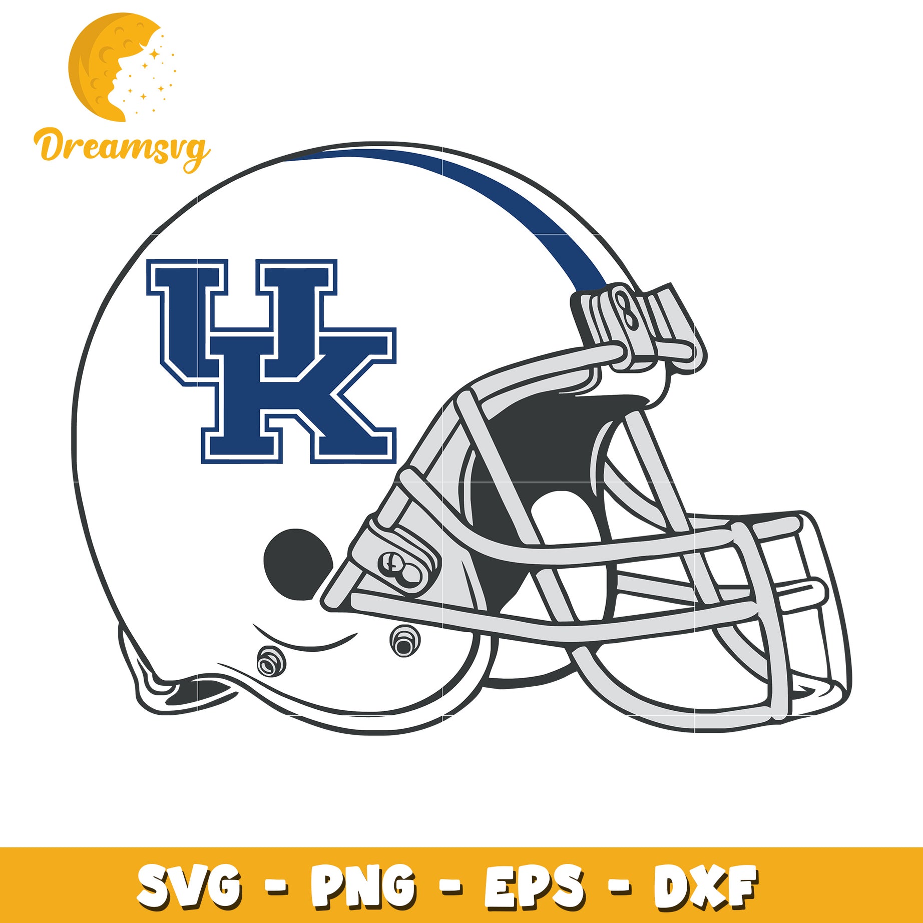 Kentucky Wildcats Football Helmet SVG Cut File for Crafts