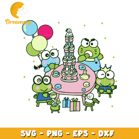 Keroppi Birthday Party SVG PNG EPS DXF
