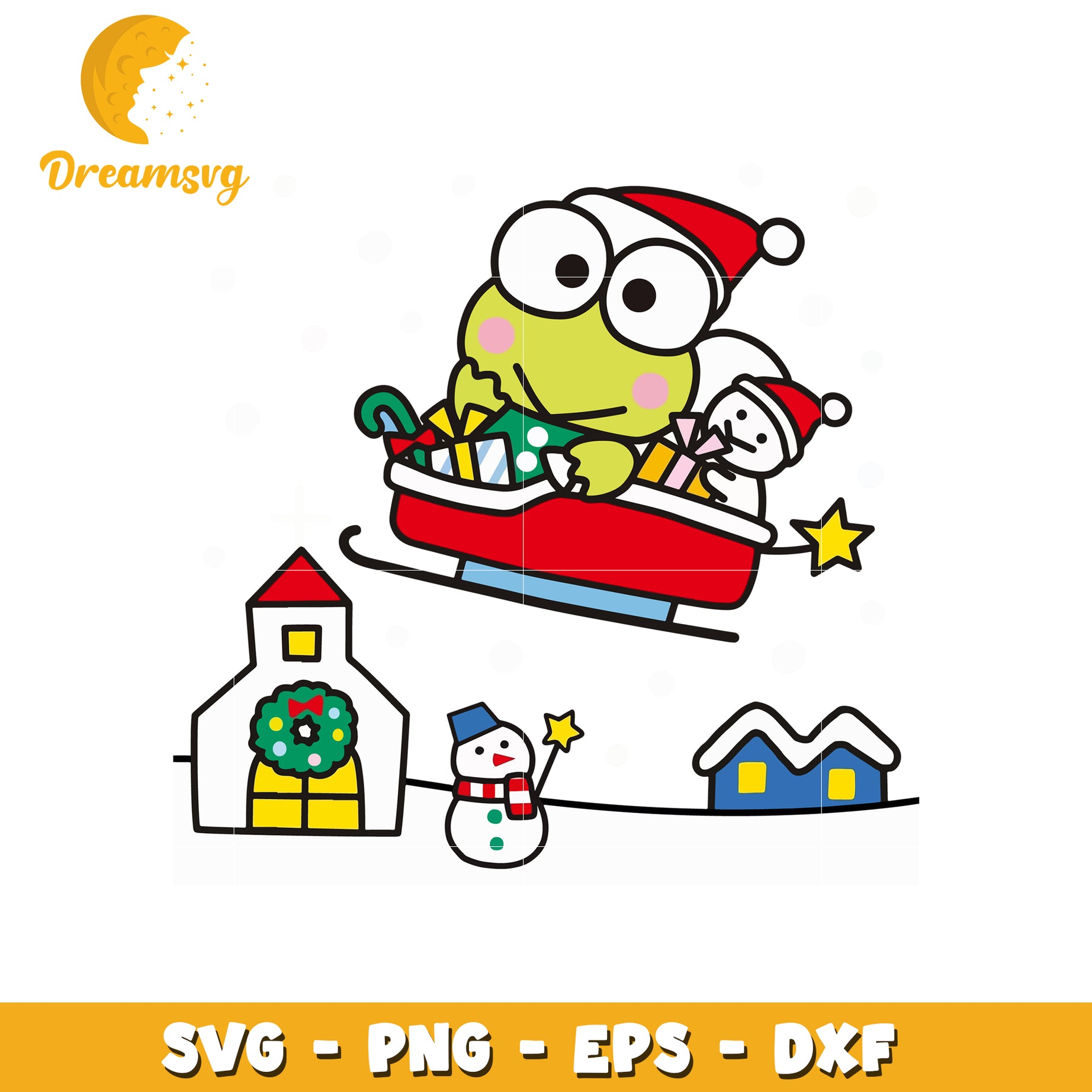 Keroppi Christmas SVG PNG EPS DXF