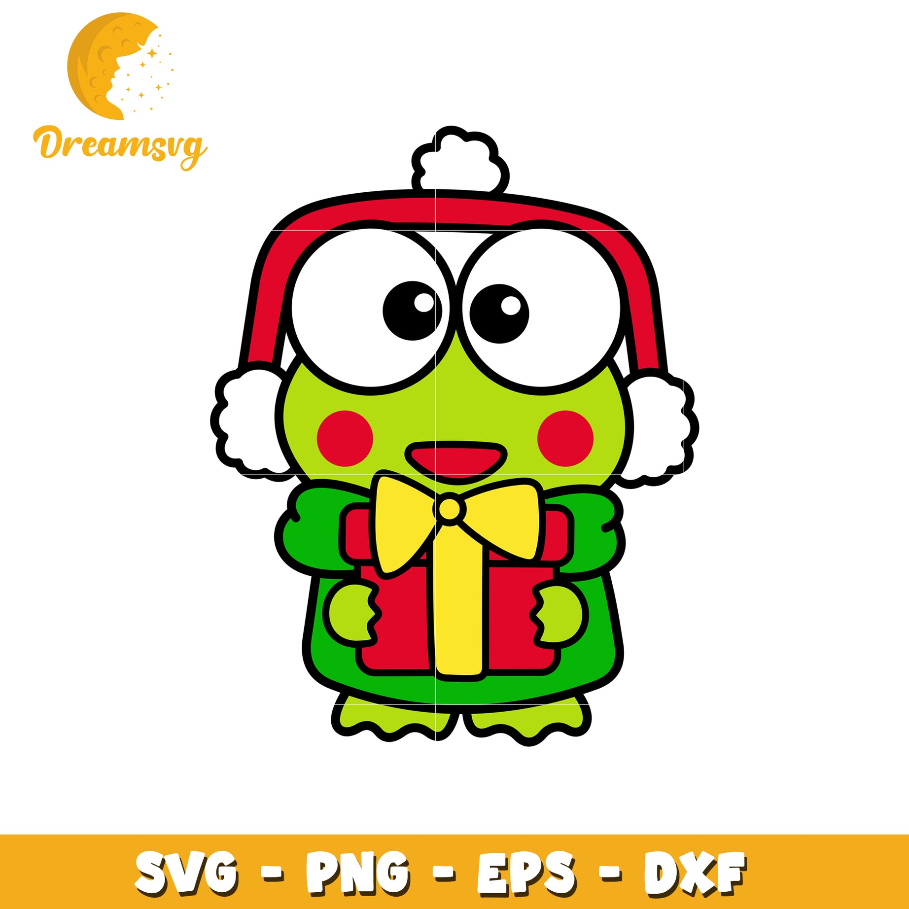 Keroppi Christmas SVG PNG EPS DXF Cut File