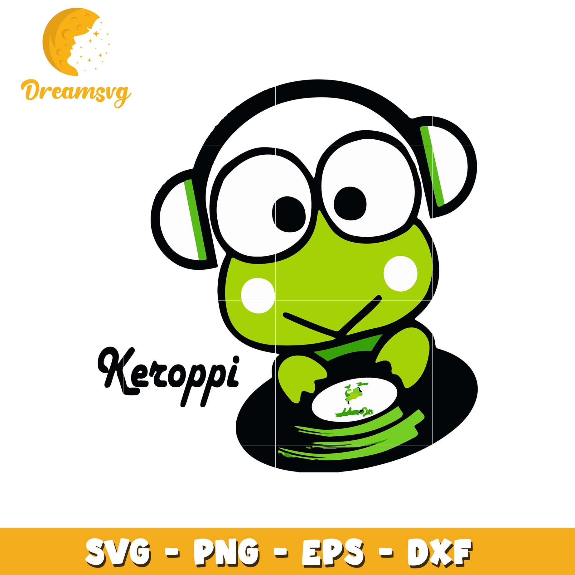 Keroppi DJ SVG PNG EPS DXF Files