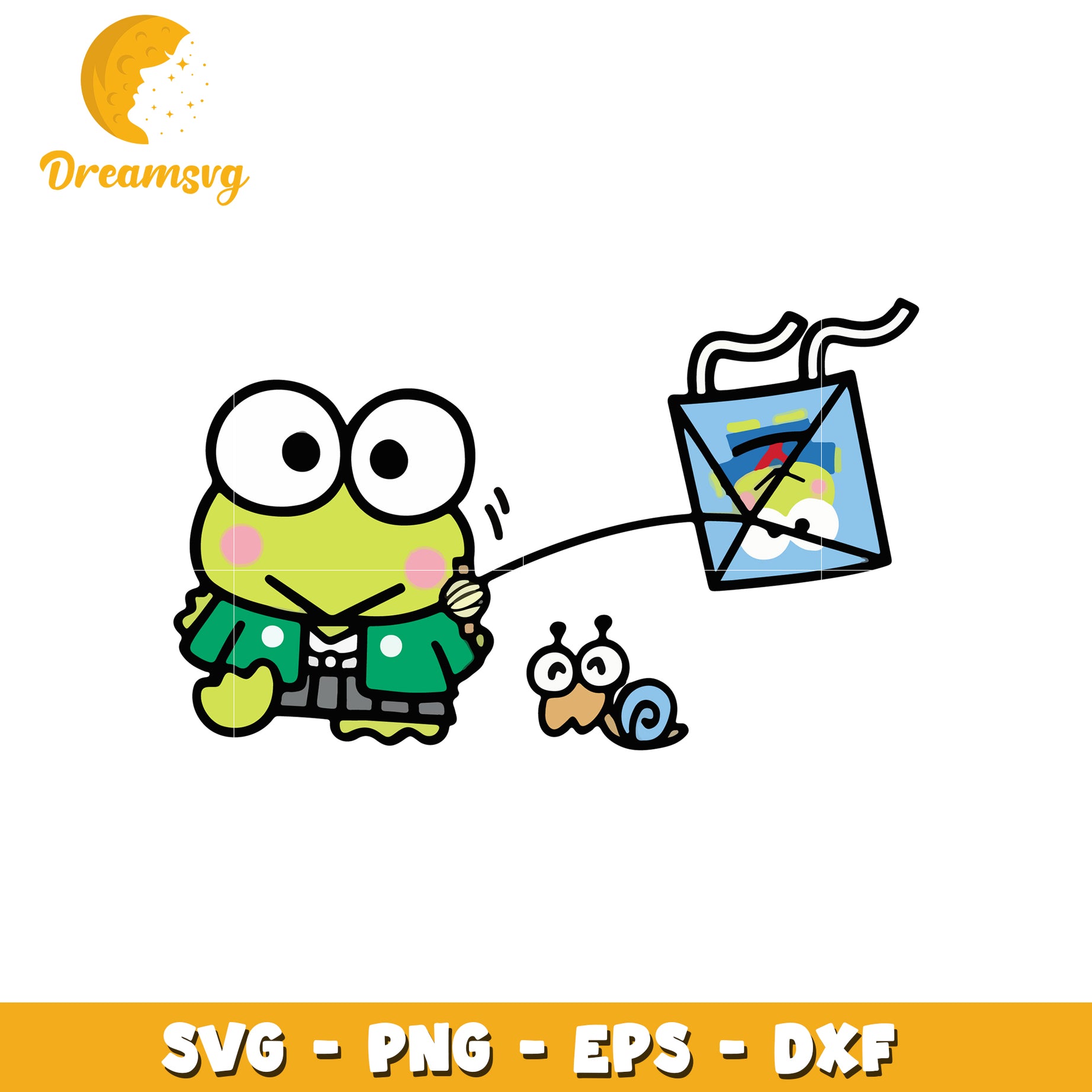 Keroppi Kite SVG PNG EPS DXF