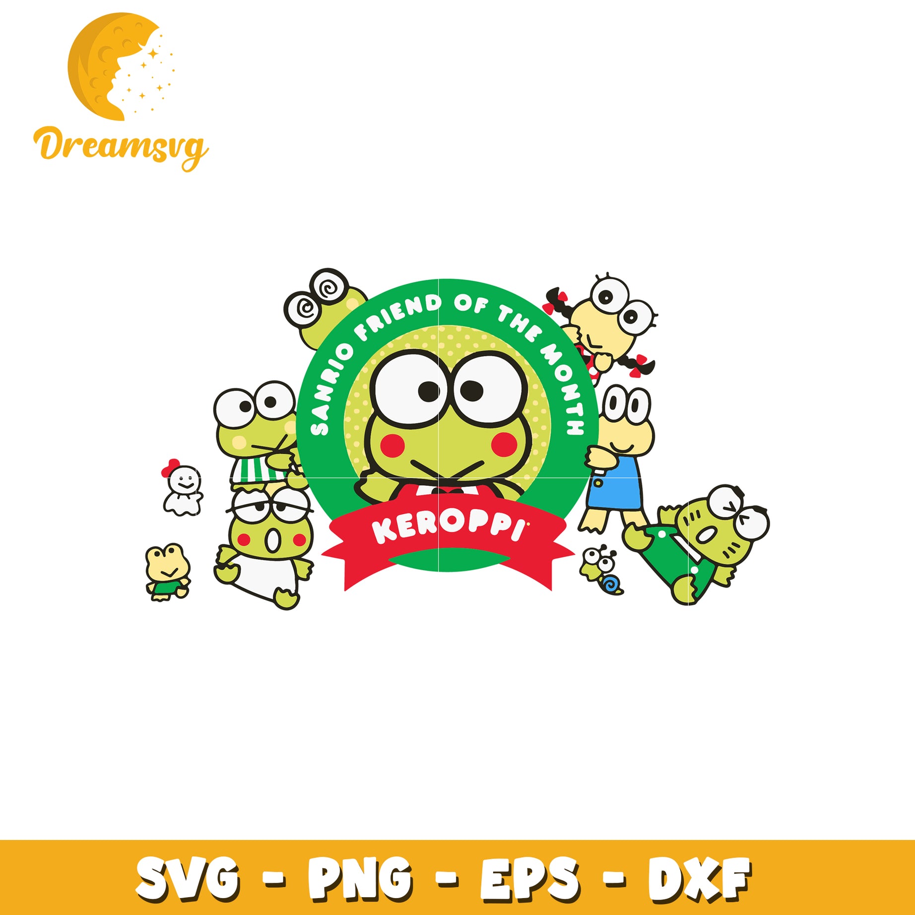 Keroppi SVG PNG EPS DXF Cut Files