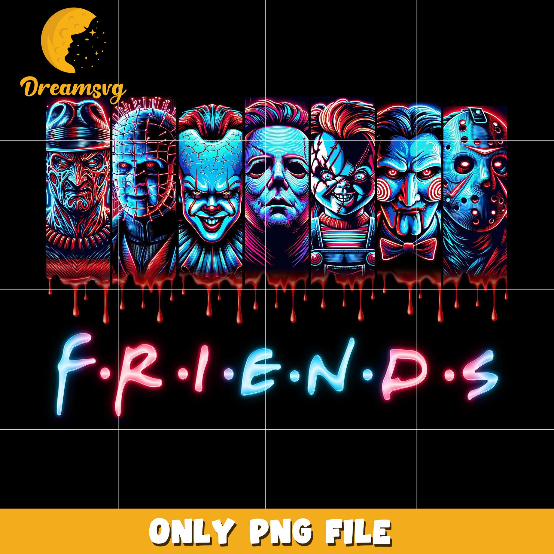 Killer friends png, halloween store​ png, halloween movies​ png