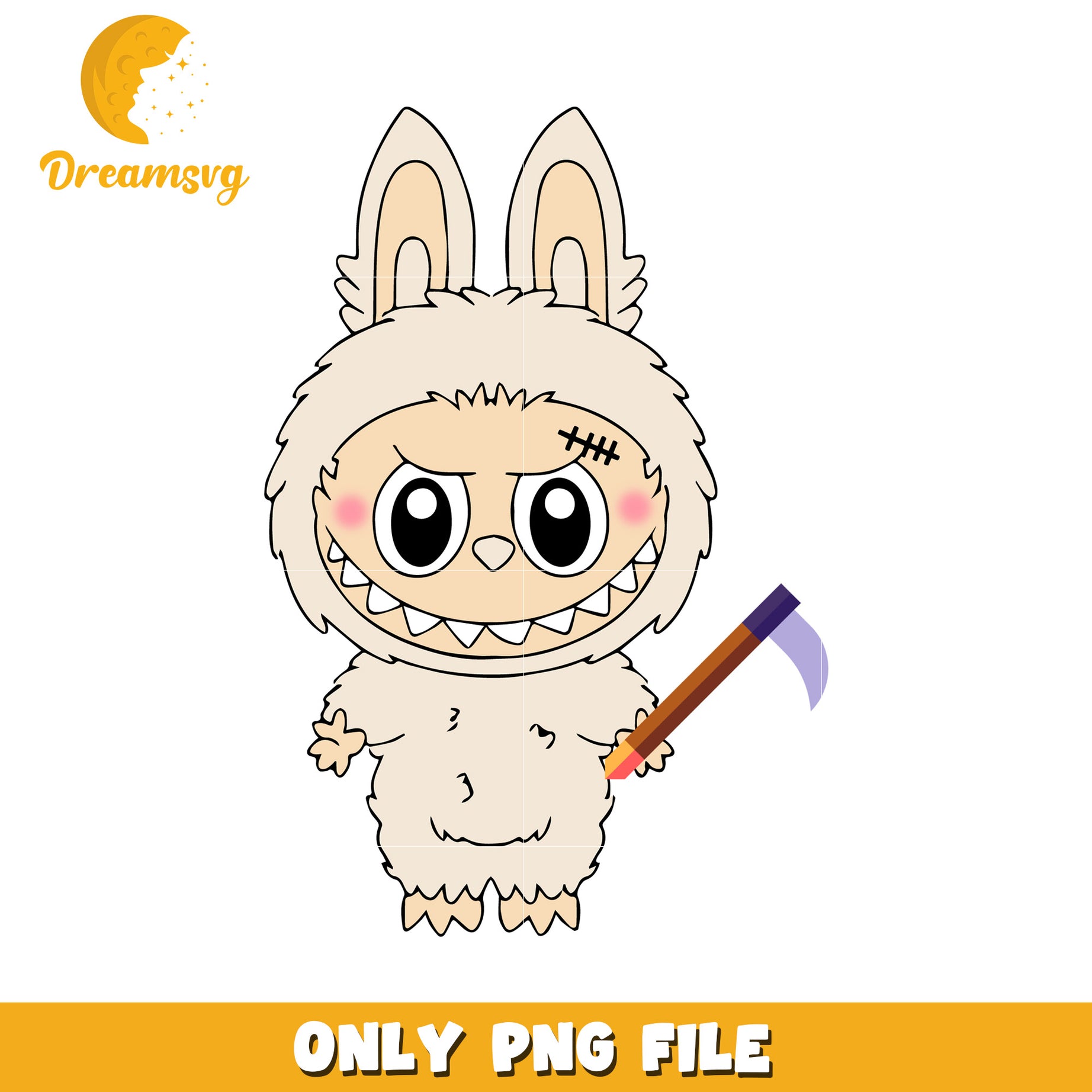 Killer labubu design png, halloween time png, spooky season png