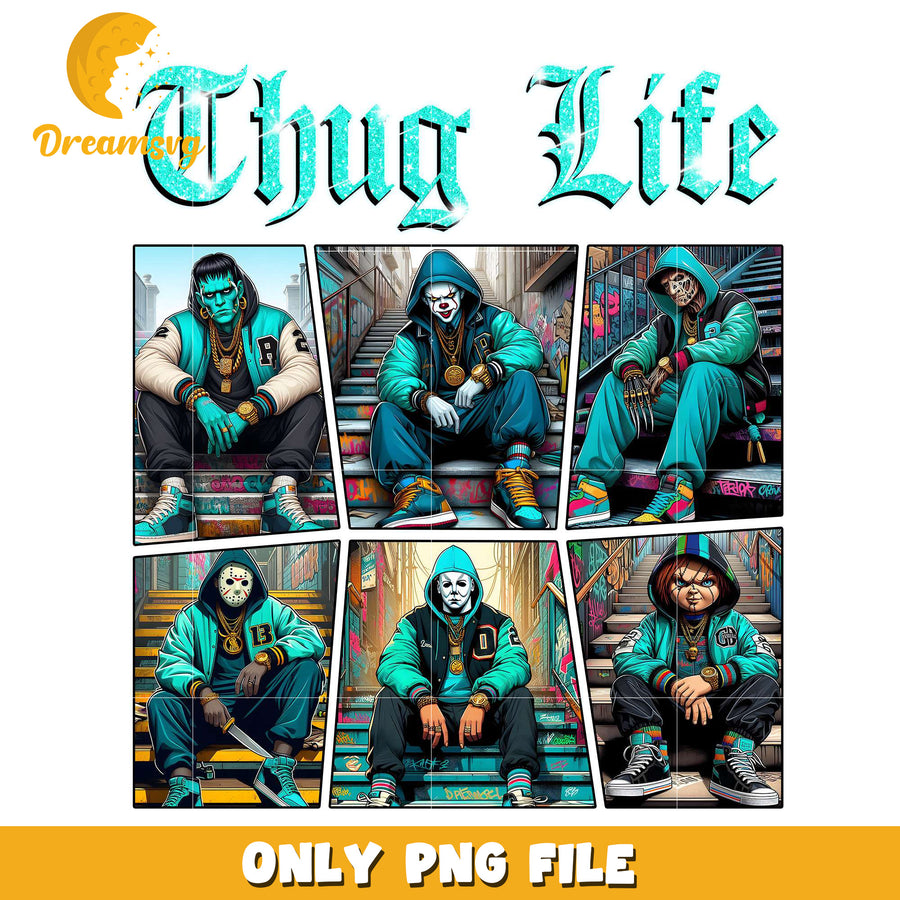 Killers blue thug life png, halloween era​​ png, halloween candy png