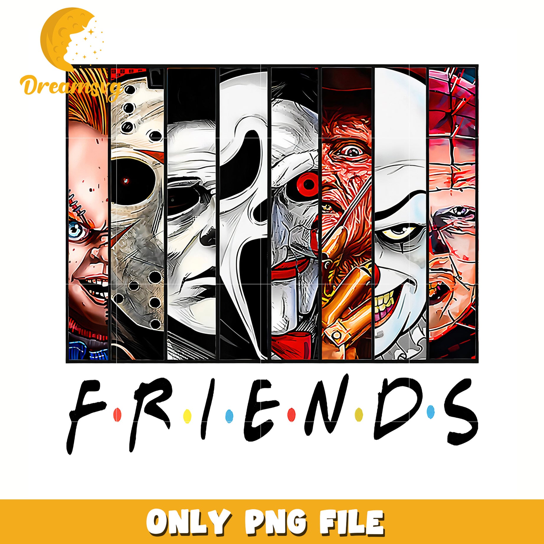 Killers friends halloween png, halloween toys png, halloween time png