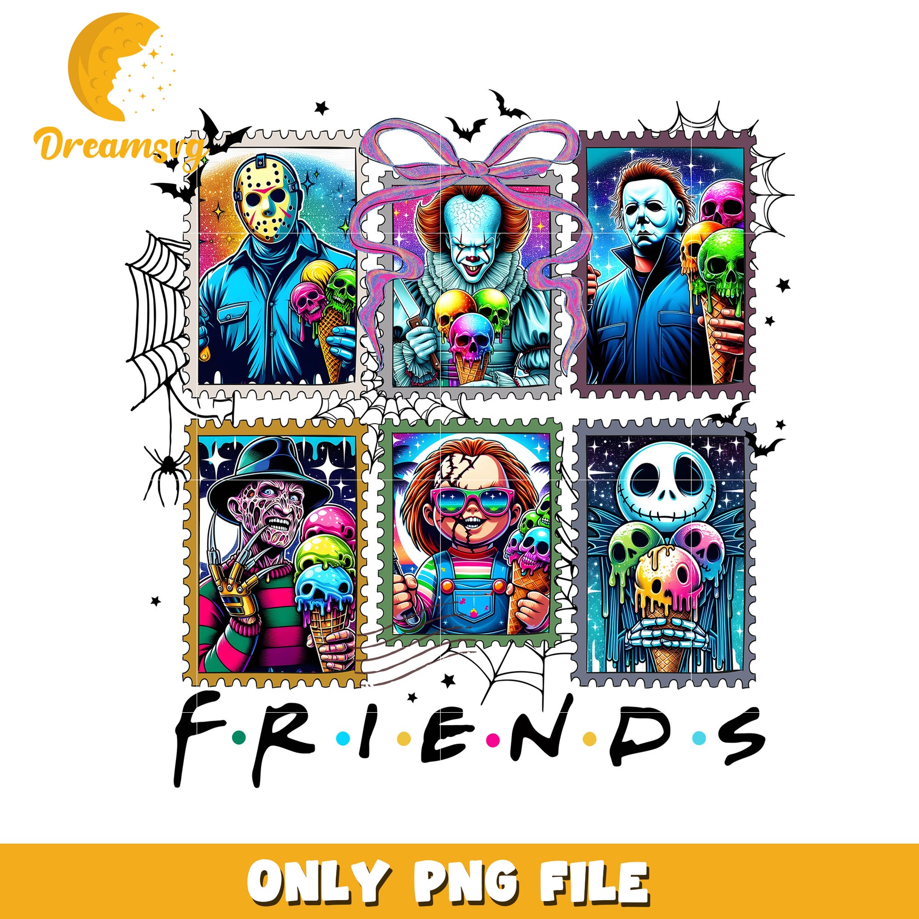 Killers friends png, halloween holiday png, halloween memes png