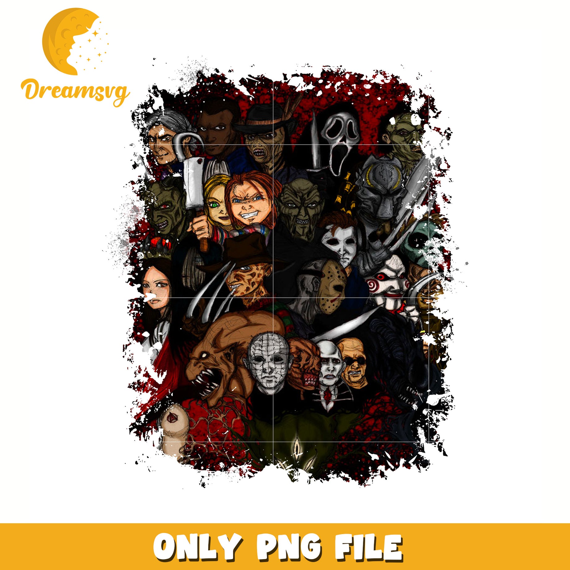 Killers halloween design png, halloween candy png, spooky halloween png