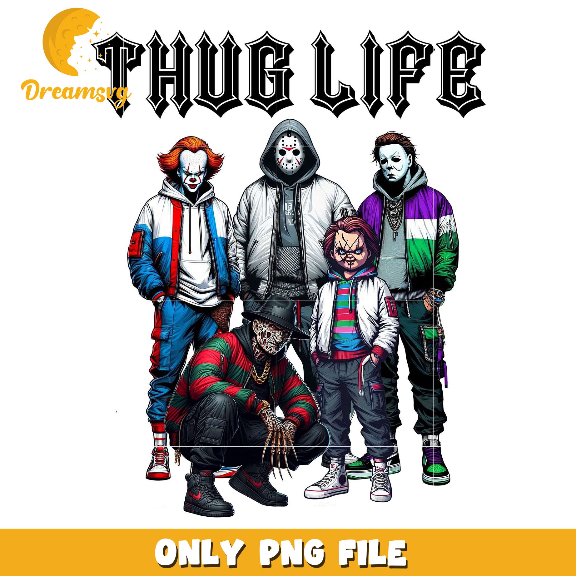 Killers thug life png, halloween characters​ png, halloween design png