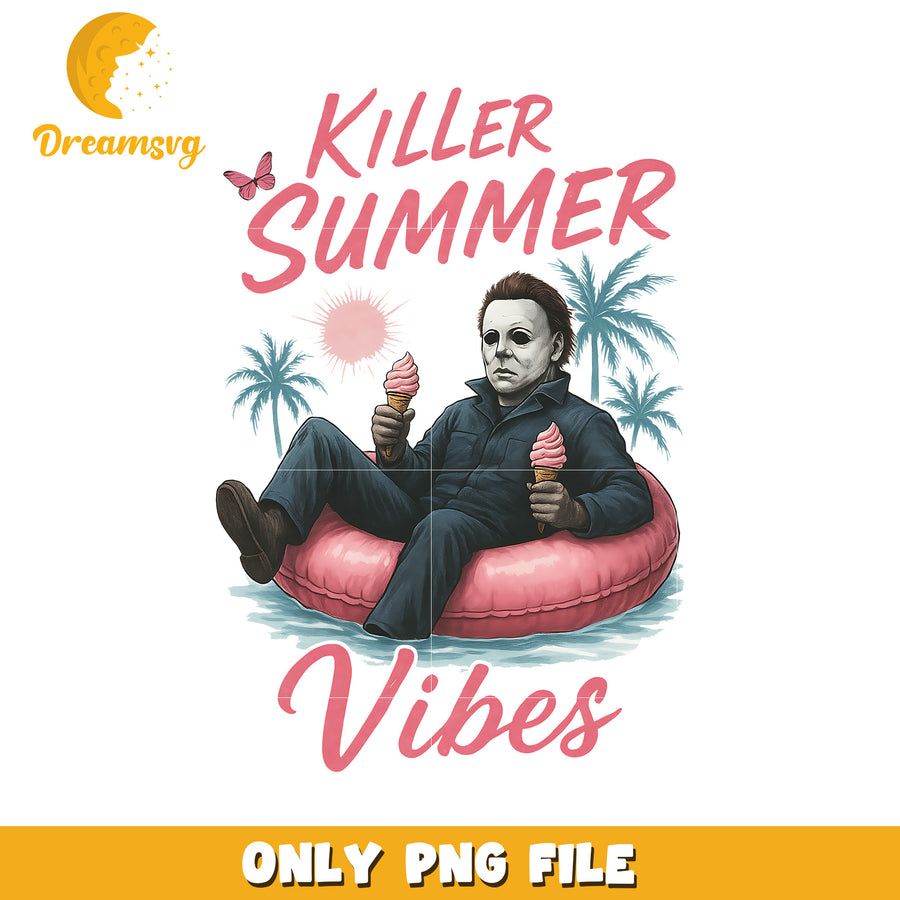 Killer summer vibes michael png, halloween png, halloween toys png