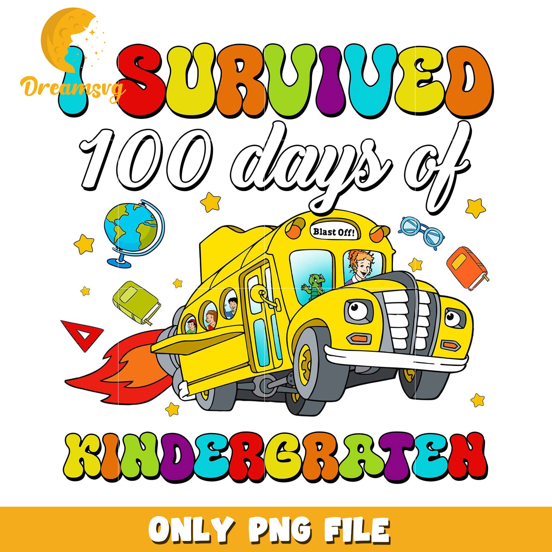 Kindergarten 100 Days PNG