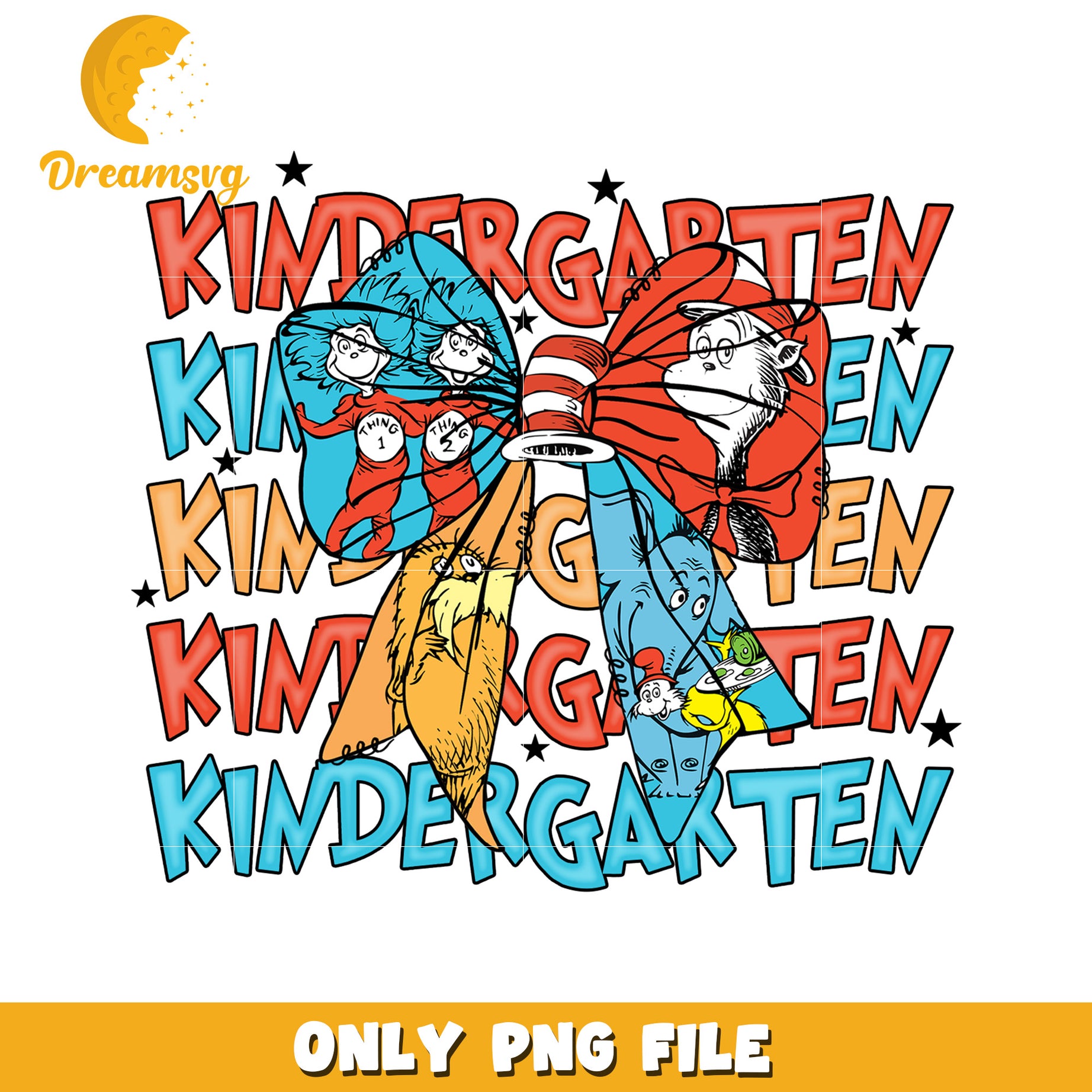 Kindergarten Bow PNG Cat In Hat