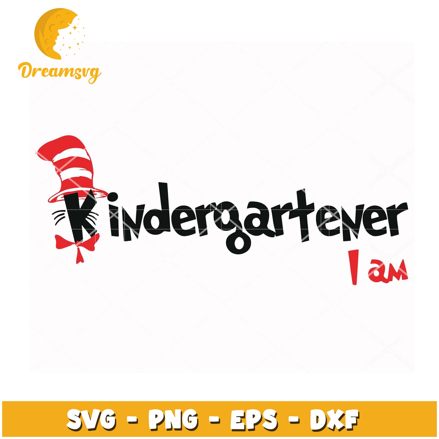 Kindergarten SVG I Am Cat Hat