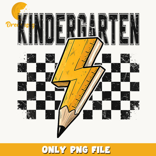 Kindergarten Pencil Lightning Bolt PNG, Back To School, Teacher PNG