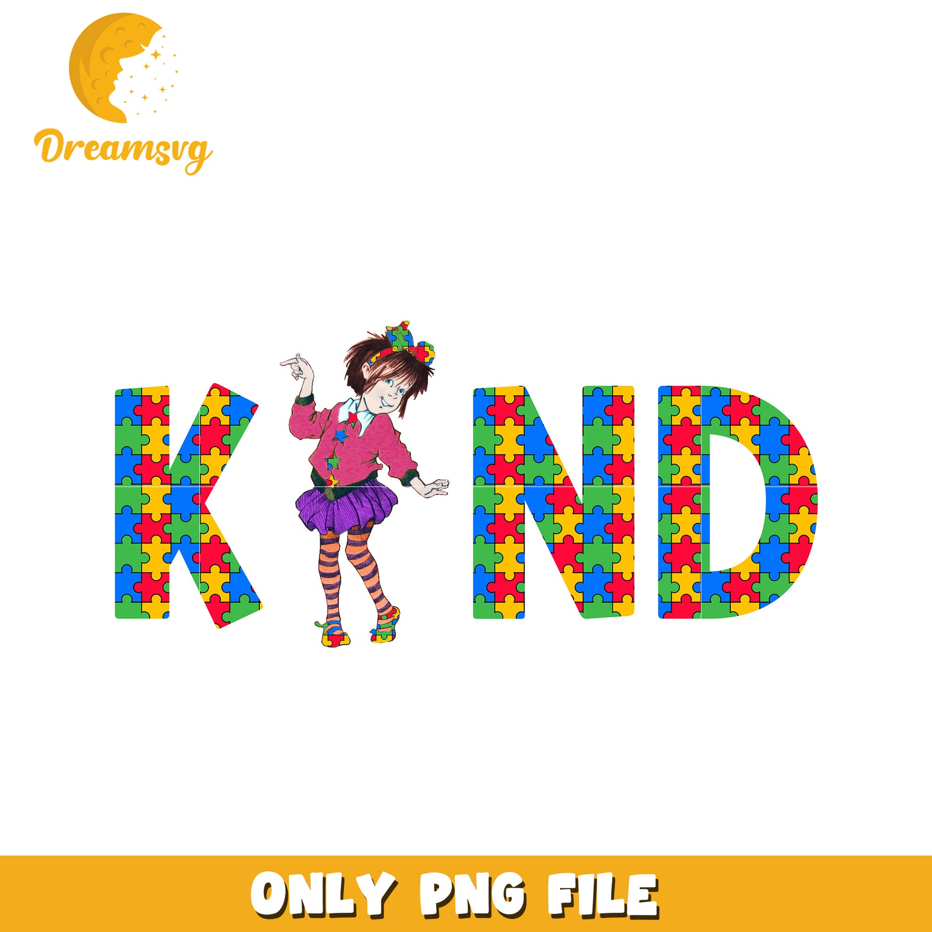 Kindness Puzzle Girl PNG