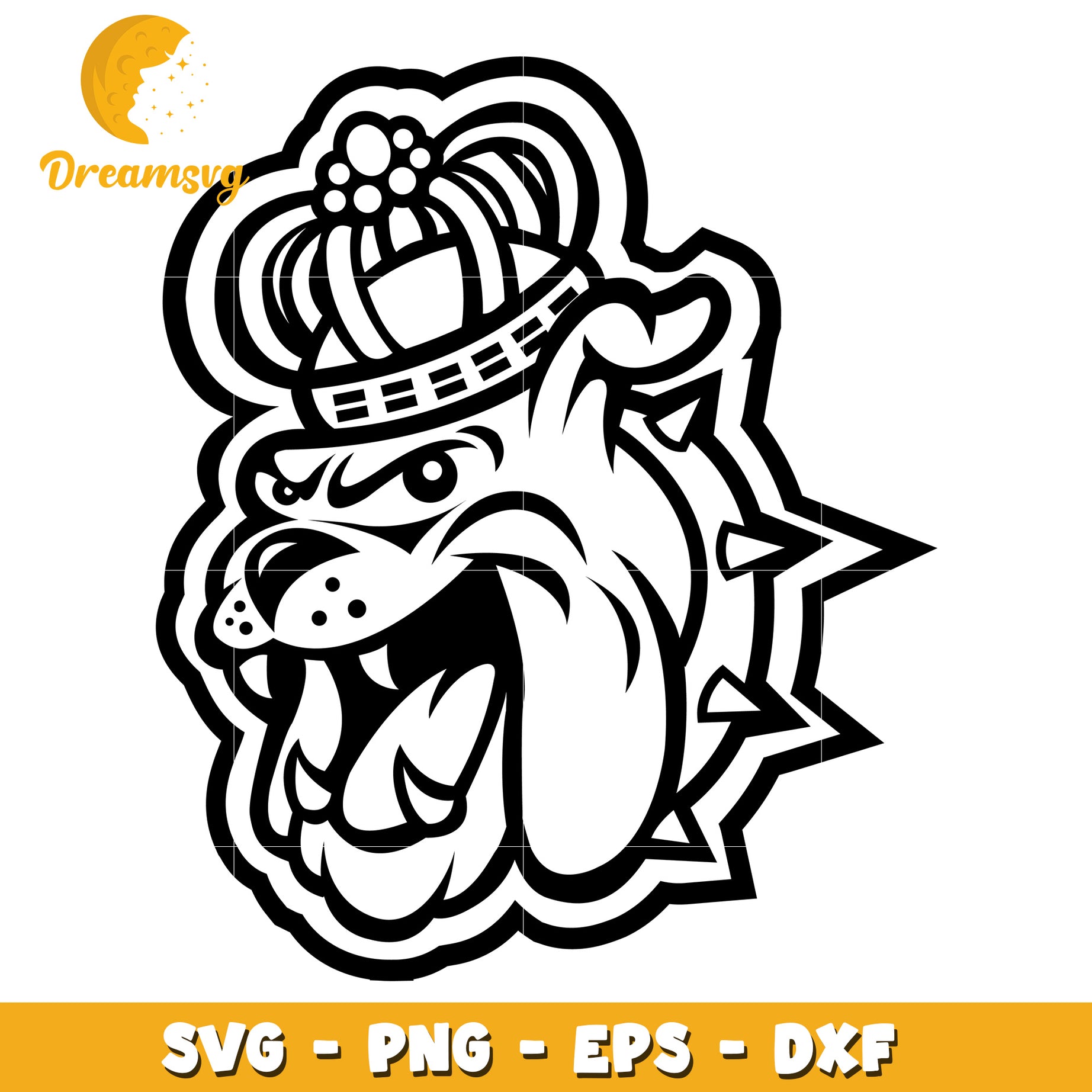 King Bulldog SVG PNG EPS DXF Cut File