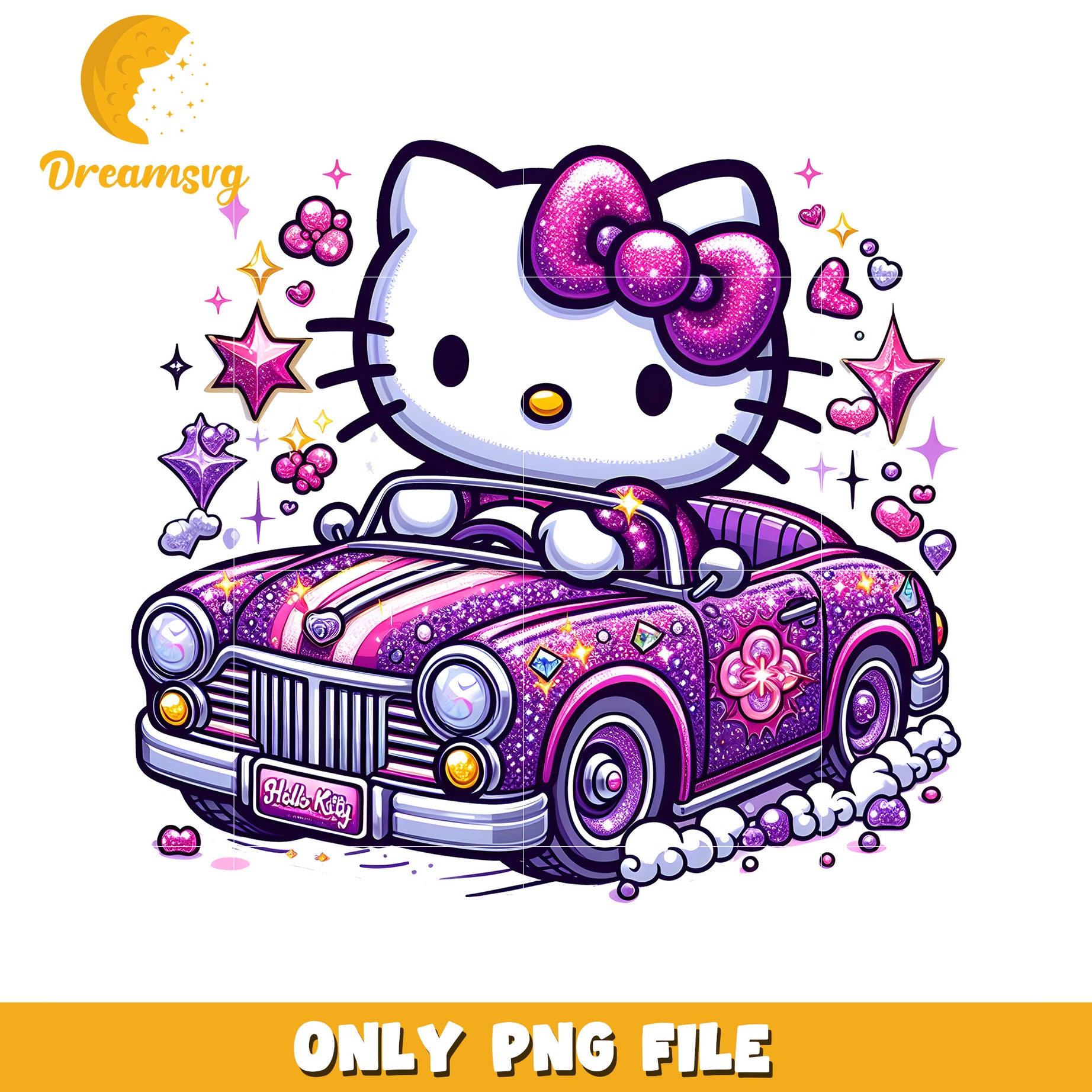 Kitty driving png, hello kitty cake png, hello kitty crocs png