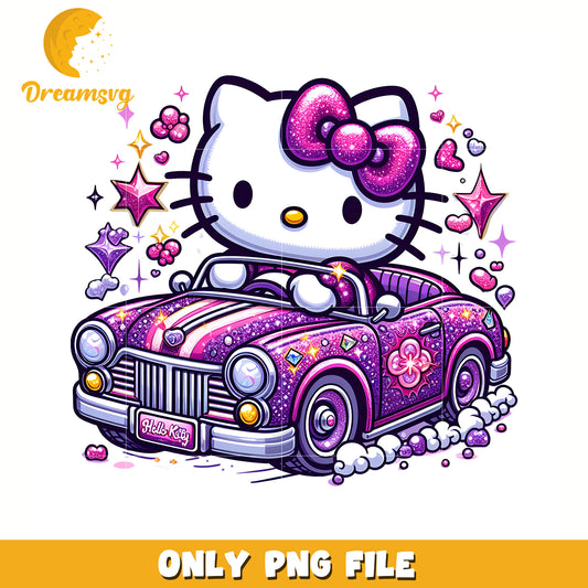 Kitty driving png, hello kitty cake png, hello kitty crocs png