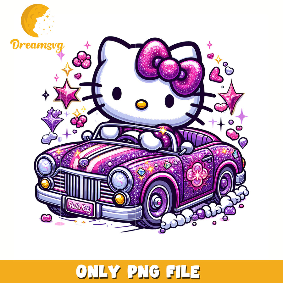 Kitty driving png, hello kitty cake png, hello kitty crocs png