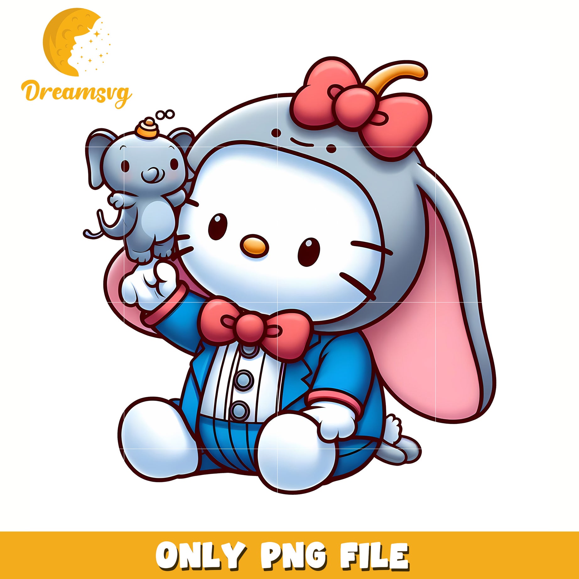 Kitty elephent png, hello kitty mirror png, hello kitty friends png