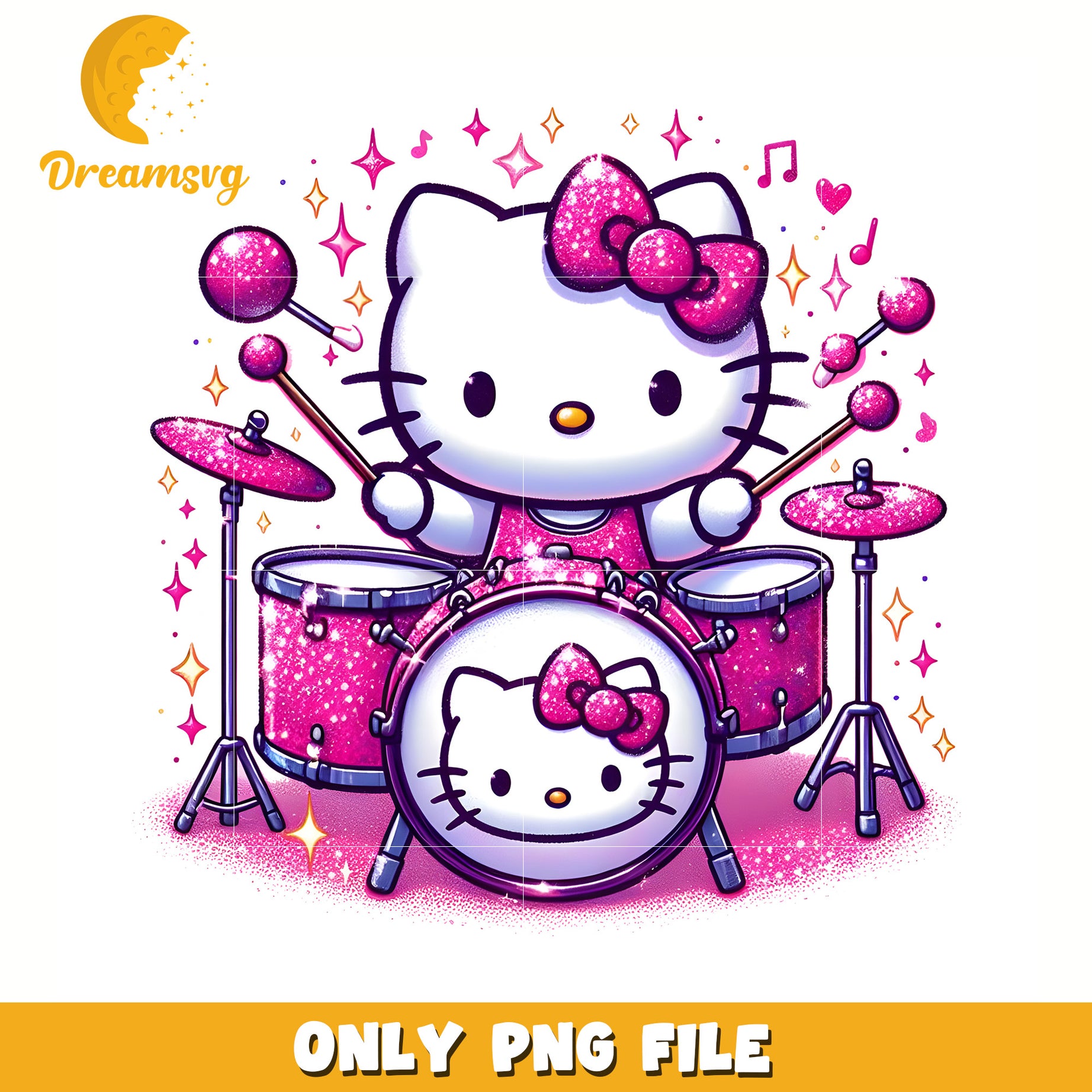 Kitty playing drum png, hello kitty cake png, hello kitty crocs png