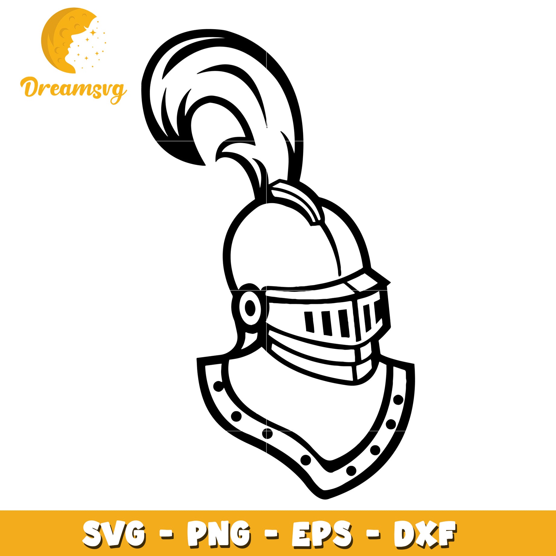 Knight Helmet SVG Design for Crafts and Projects Downloadable