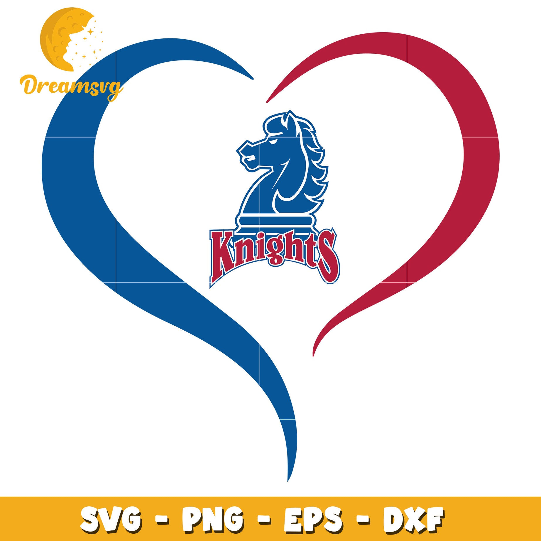 Knights Heart SVG PNG EPS DXF Cut File