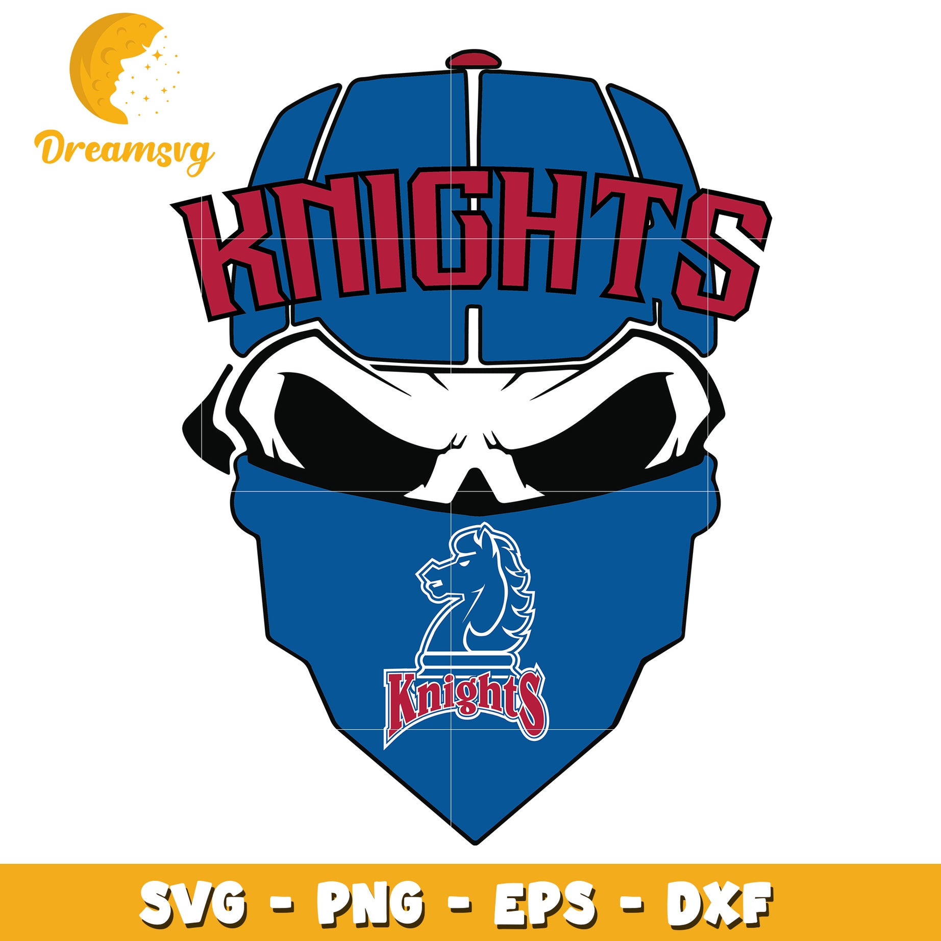 Knights Skull Mask SVG PNG EPS DXF