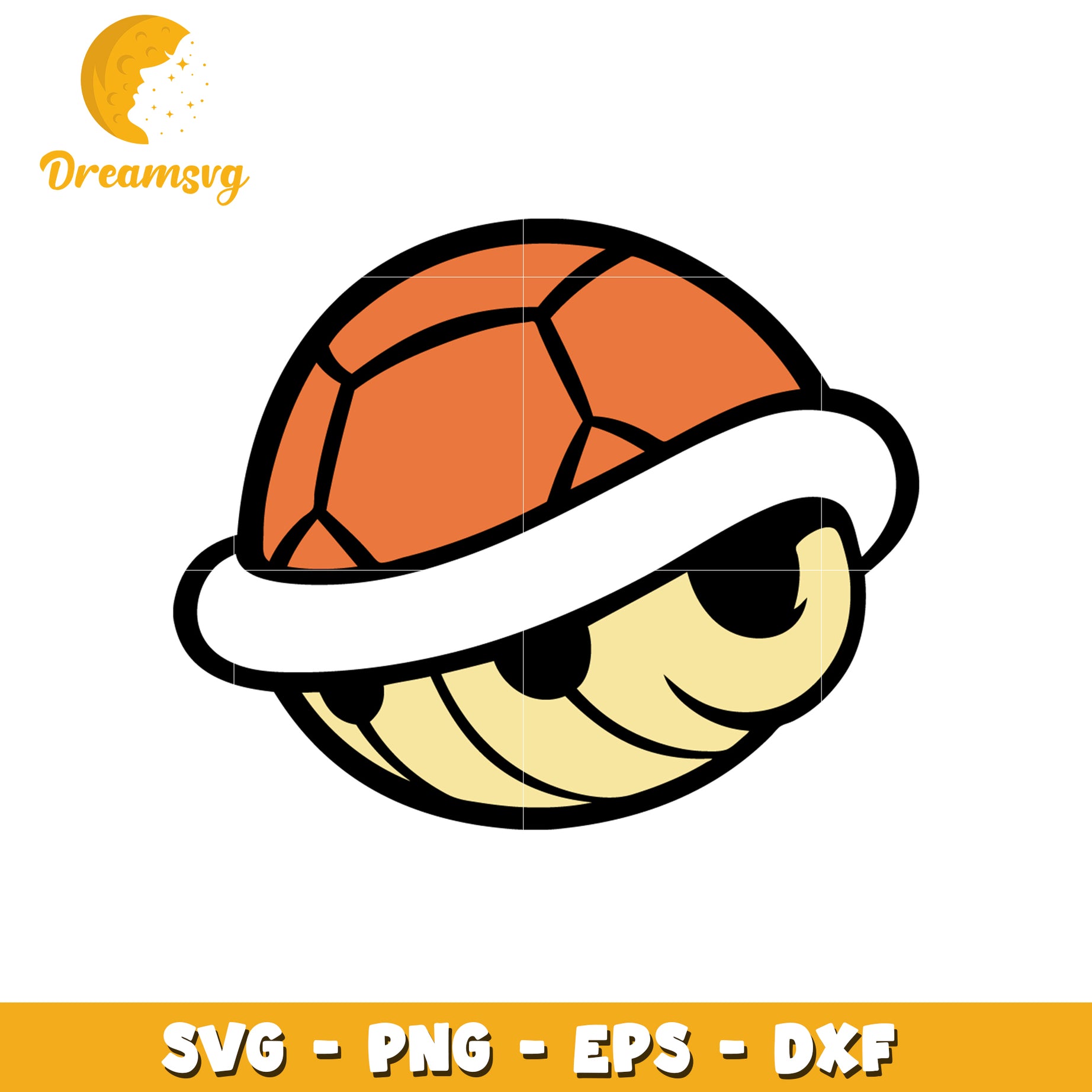 Koopa Shell SVG PNG EPS DXF Cut File