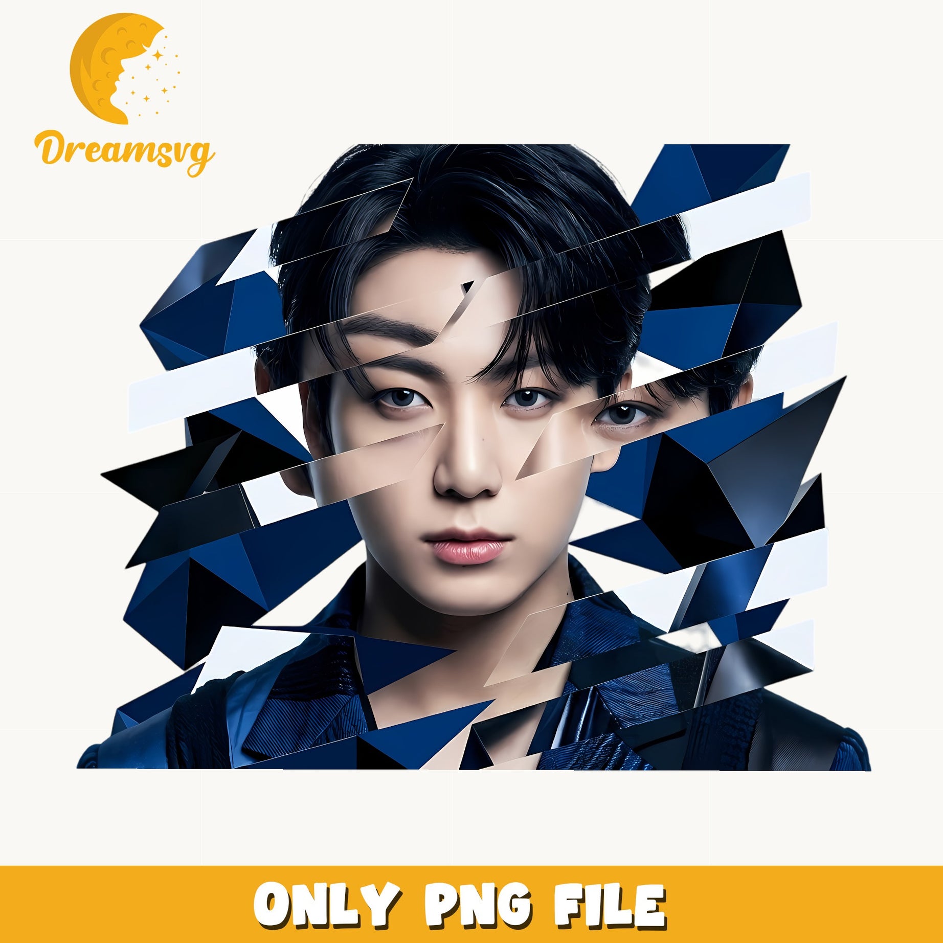 Kpop Idol Portrait Geometric PNG, Korean Pop Fan Art PNG, Kpop PNG
