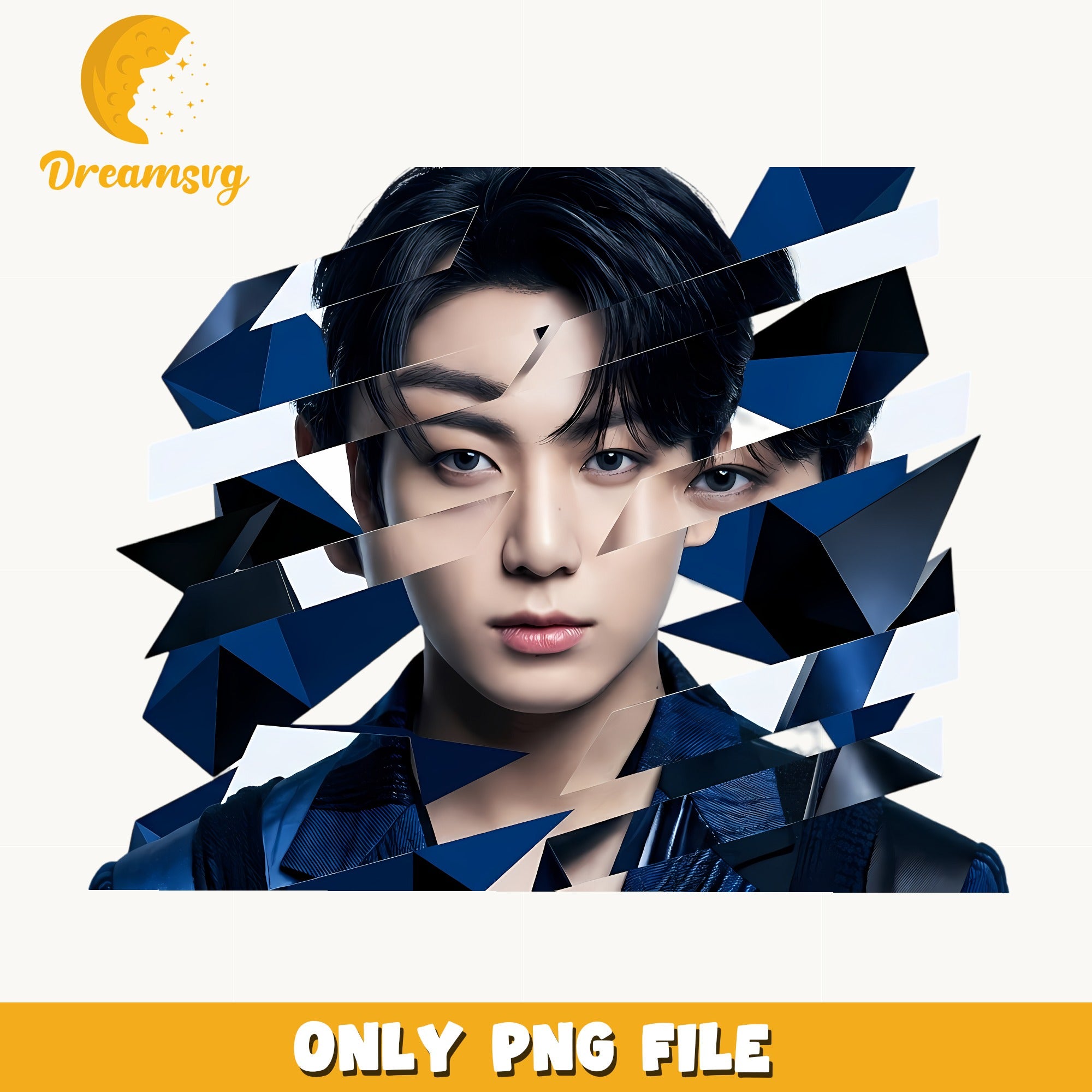 Kpop Idol Portrait Geometric PNG, Korean Pop Fan Art PNG, Kpop PNG