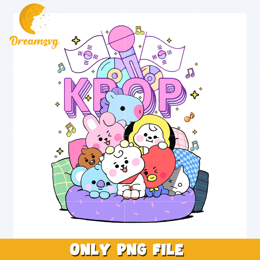 Kpop band mascot png, bts bt21 png, kpop band mascot png