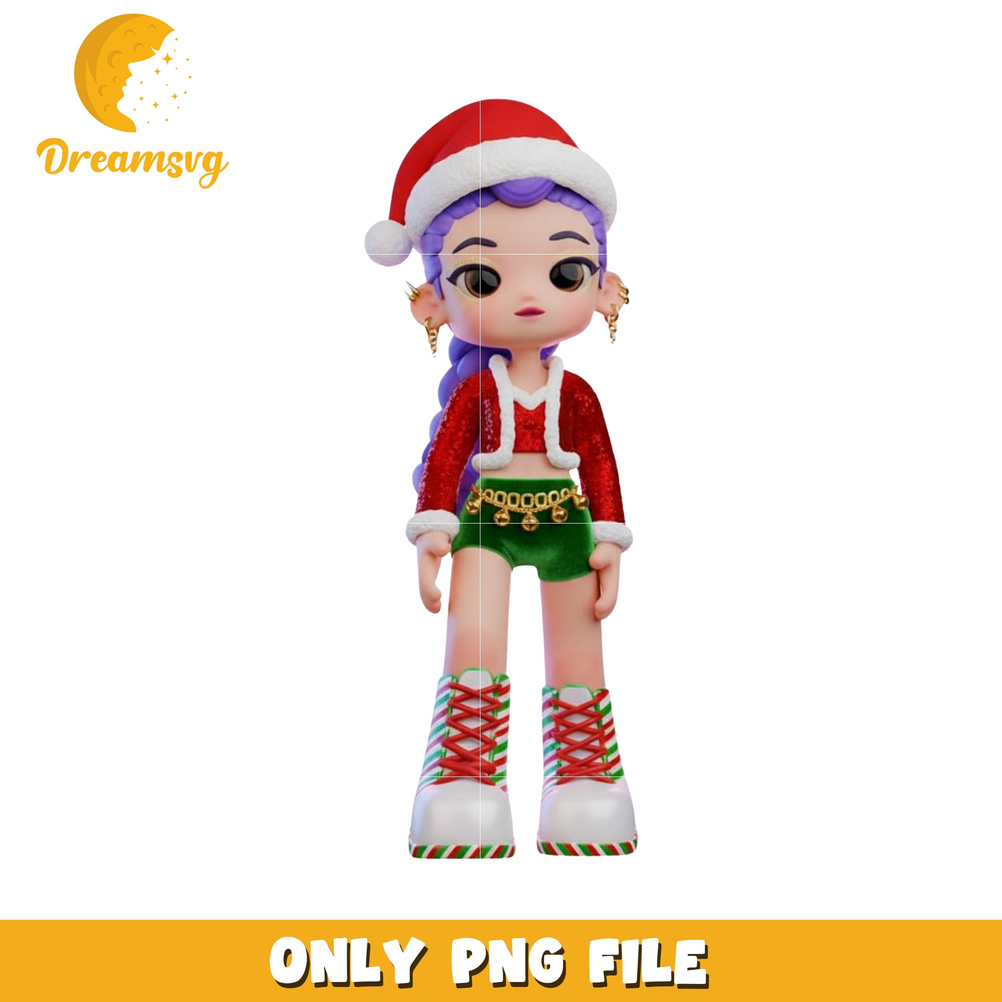 Kpop christmas rumi png, christmas background​ png, christmas decor png