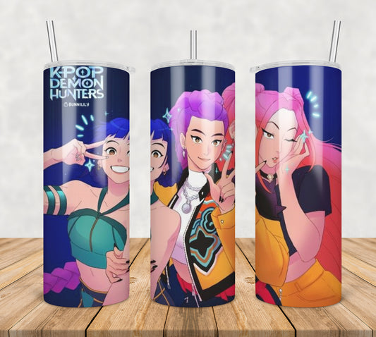 Kpop demon hunter huntrix tumbler png, demon hunter huntrix tumbler png, huntrix kpop tumbler png