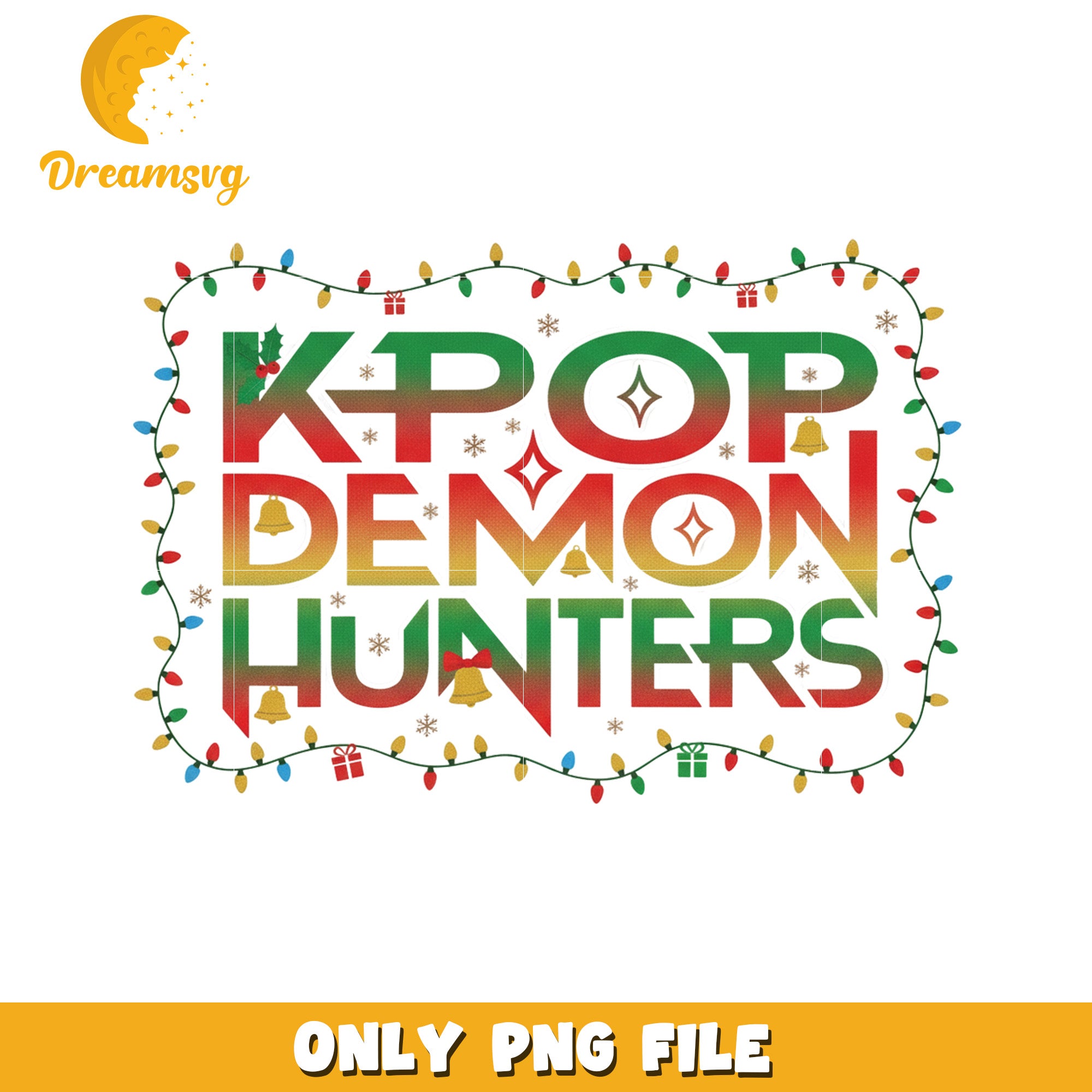Kpop demon hunters christmas png, christmas tree png, huntrix png