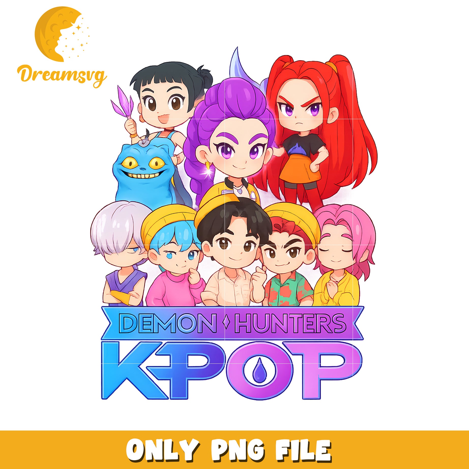 Kpop demon hunters design png, demon hunters png, christmas songs png