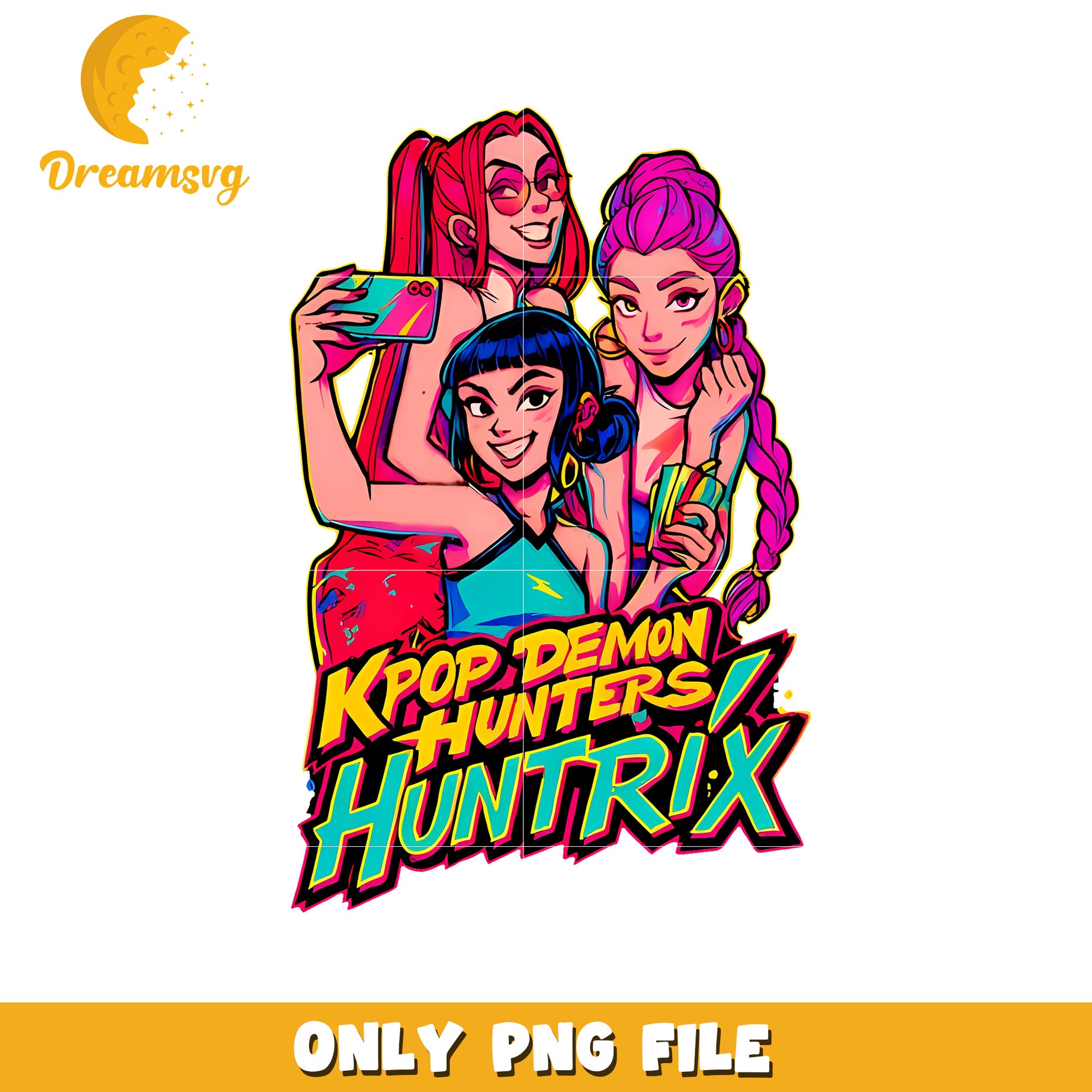 Kpop demon hunters huntrix png, huntrix band png, netflix cartoon png