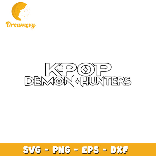Kpop demon hunters logo svg, demon hunters svg, kpop band svg
