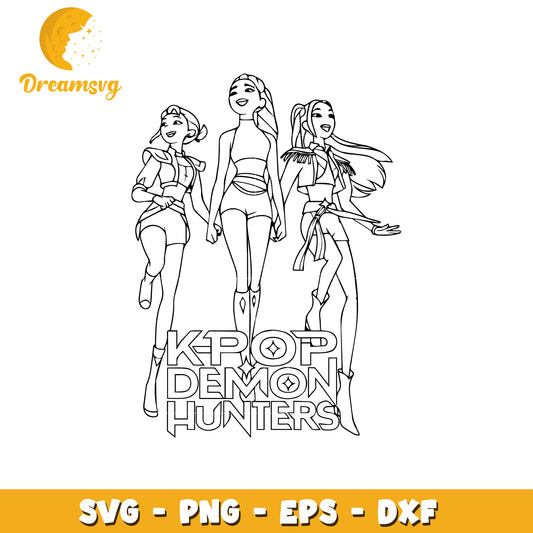 Kpop demon hunters svg, demon hunters svg, kpop band svg (2)