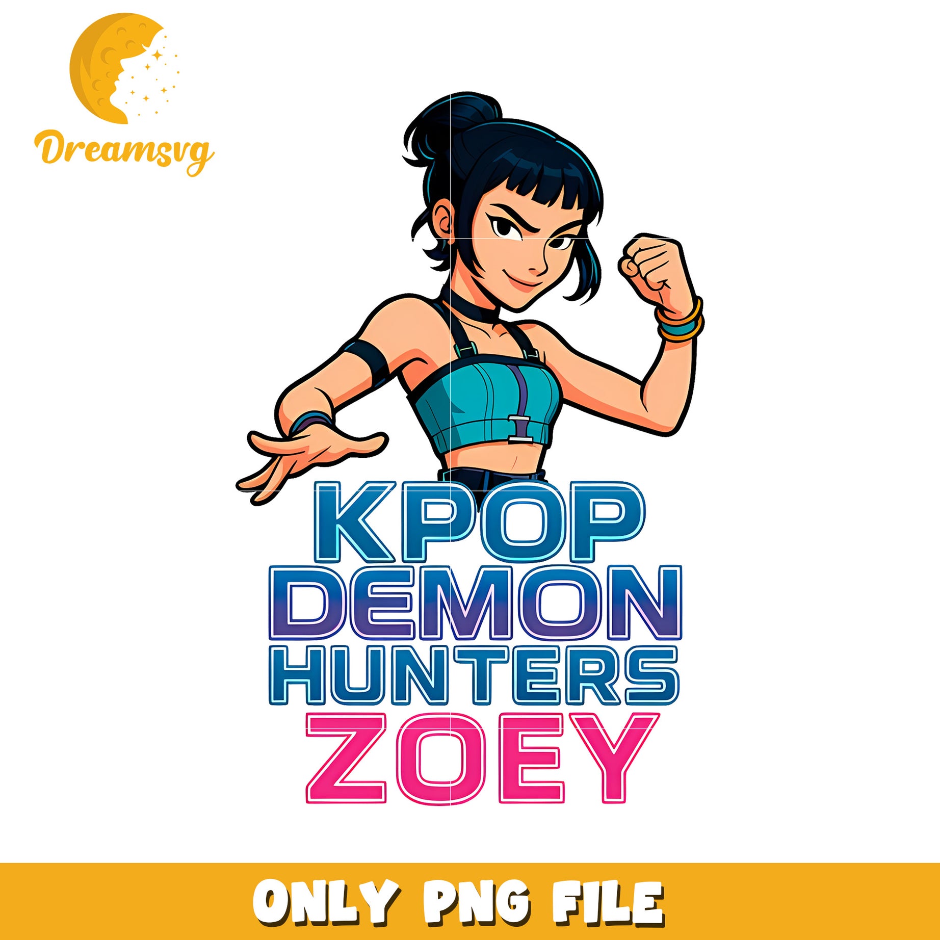 Kpop demon hunter zoey png, huntrix png, kpop demon hunter png