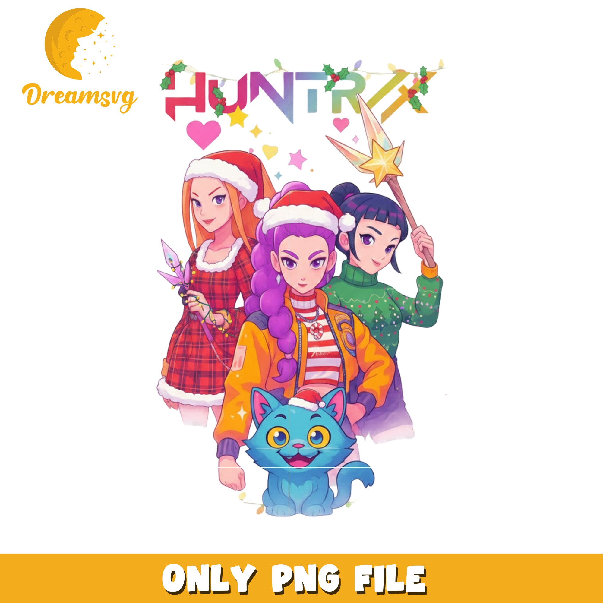 Kpop huntrix png, happy christmas png, christmas cookies png