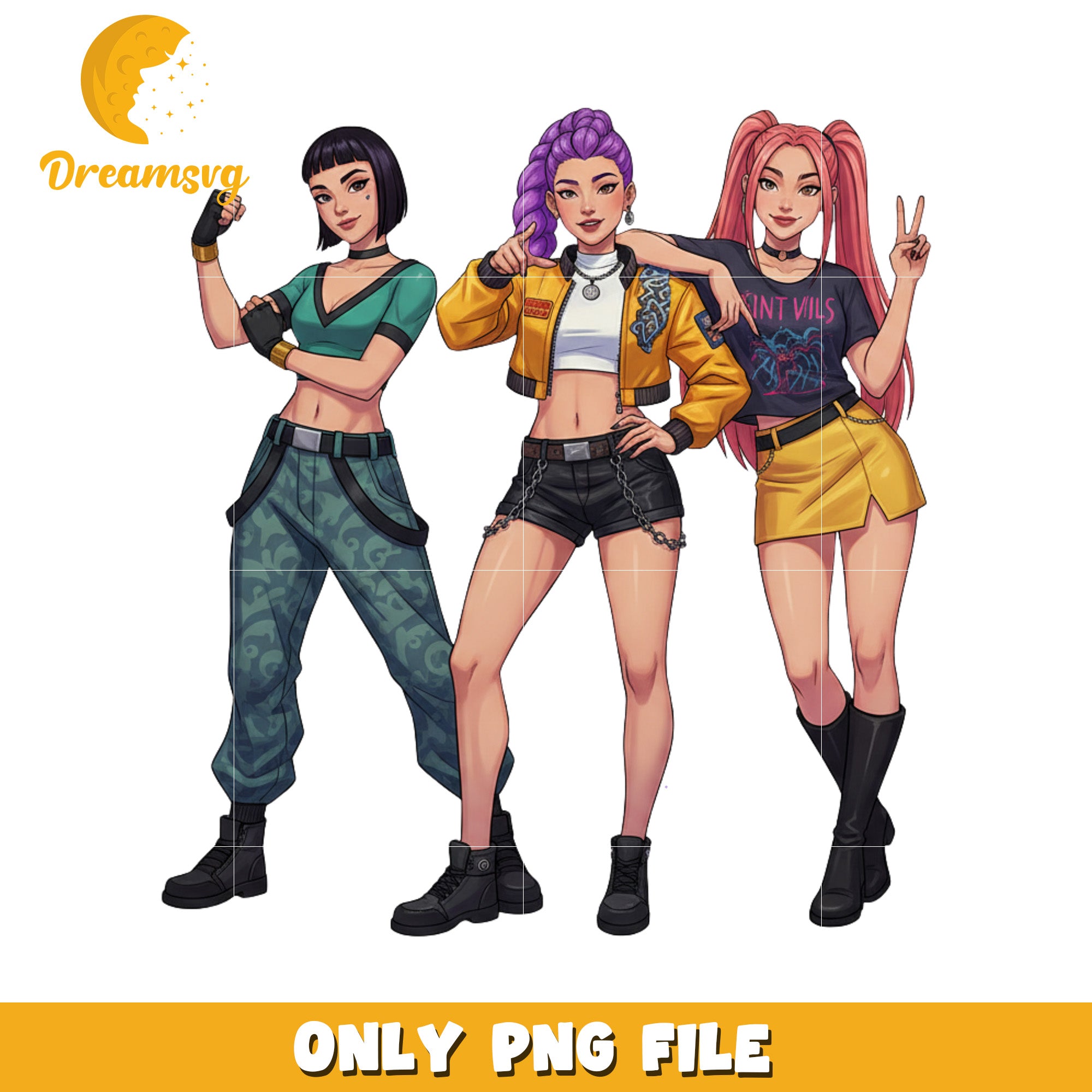 Kpop huntrix png, kpop demon hunters​ png, kpop cartoon png