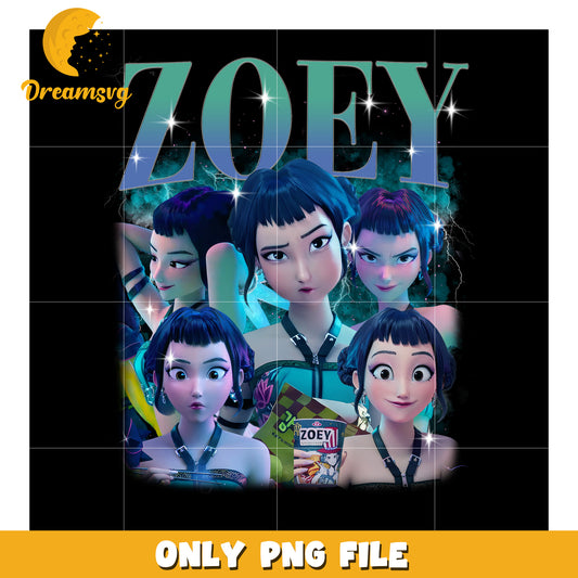 Kpop huntrix zoey png, demon hunters png, huntrix and saja png