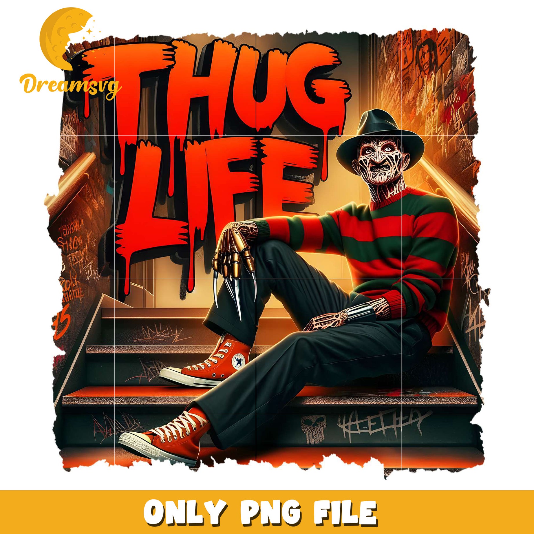 Krueger thug life png, halloween era​​ png, halloween candy png