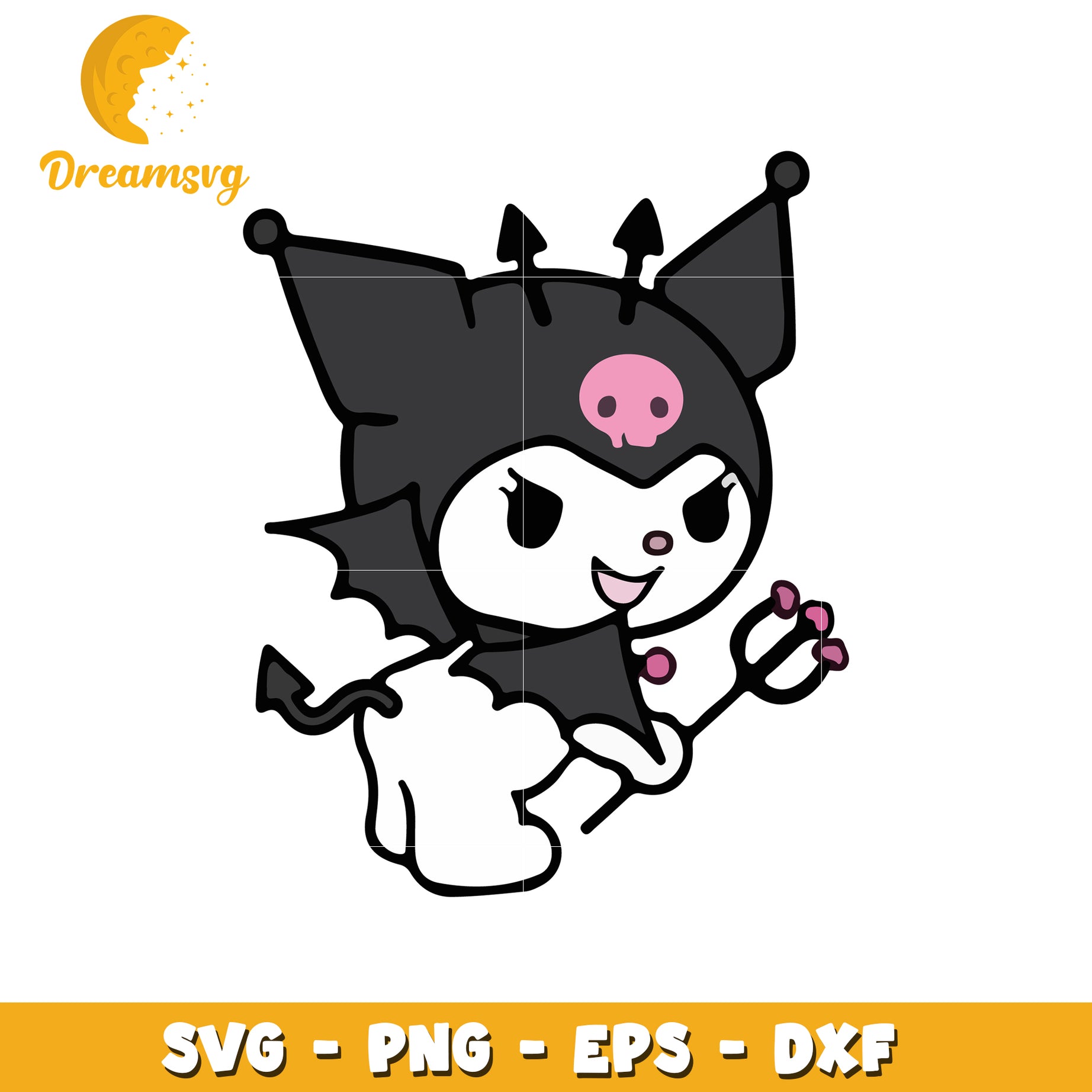 Kuromi Devil SVG PNG EPS DXF Cut File