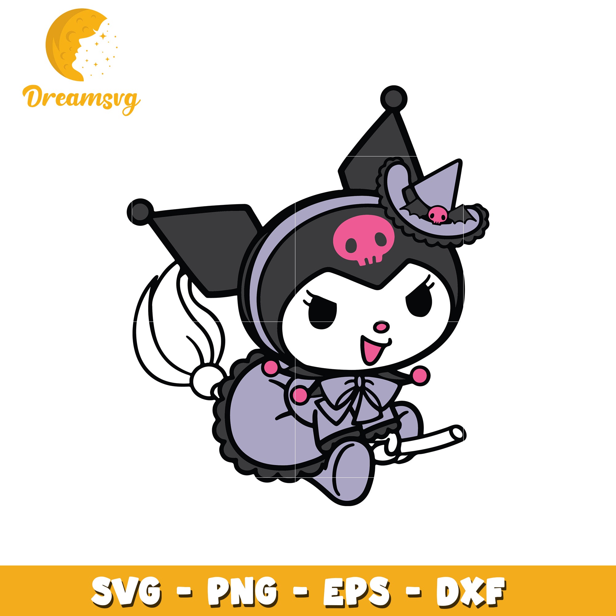 Kuromi Halloween SVG PNG EPS DXF Cut File