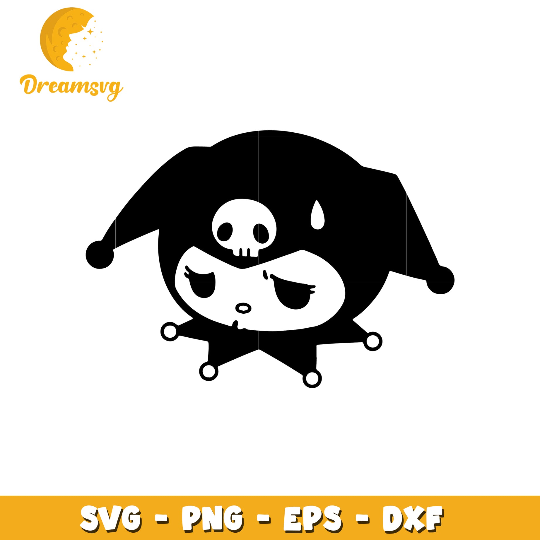 Kuromi Jester SVG Cut File PNG EPS DXF