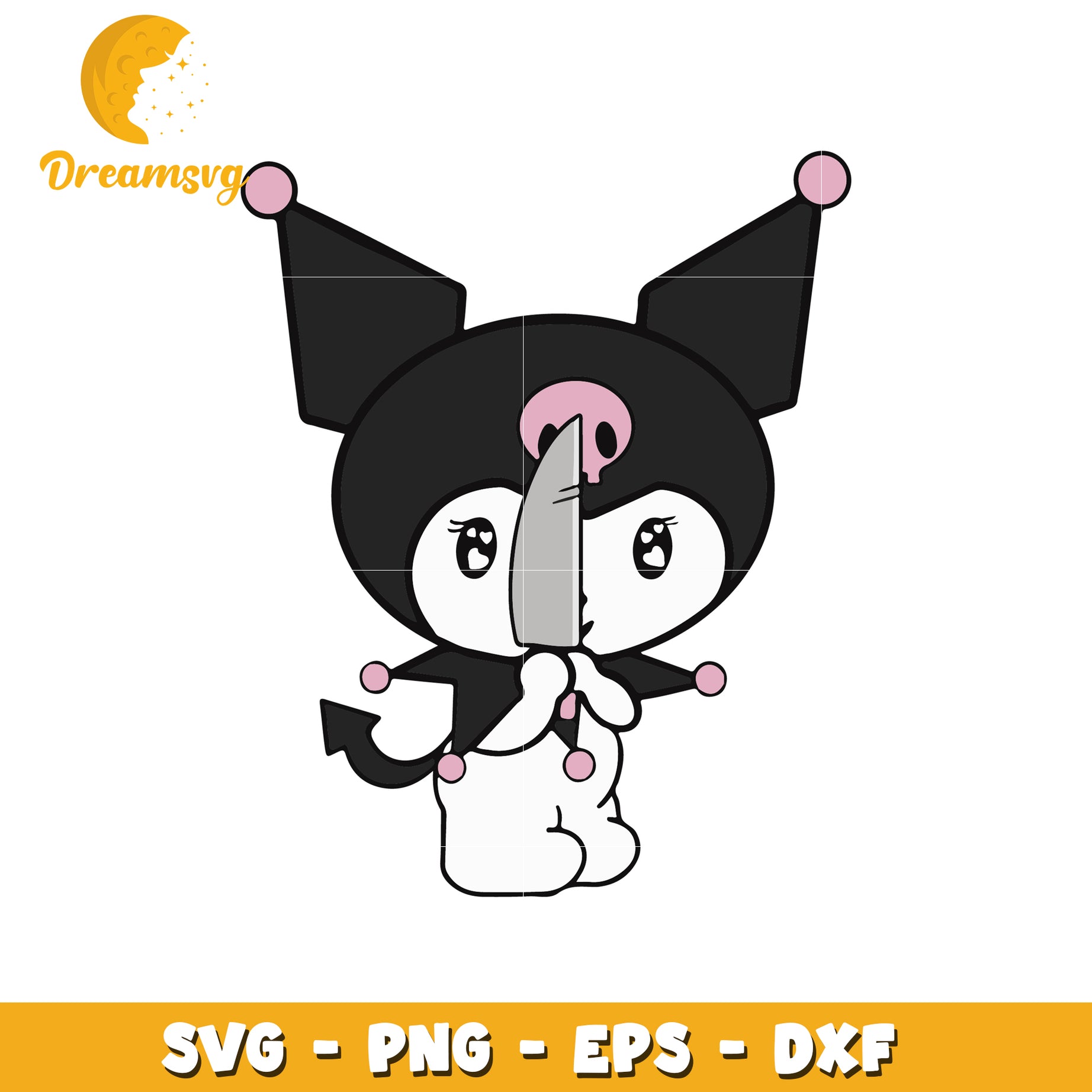 Kuromi Knife SVG PNG EPS DXF Cut File